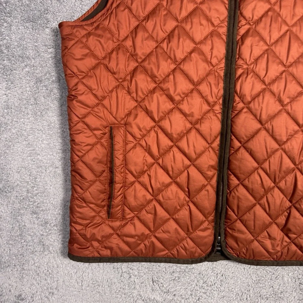 Peter Millar Essex Vest Mens L Suede Diamond Quilted Travel Wind Water Proof